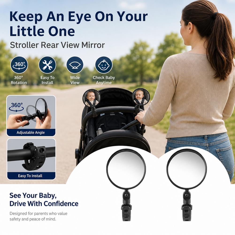 2Pcs Bike Mirror Adjustable Ha - Mirror Handlebar Convex recension och pris