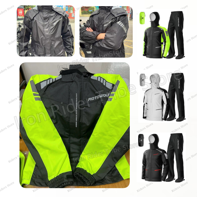 Motowolf Waterproof Reflective - Cycling Commuter Rain Jacket recension och pris