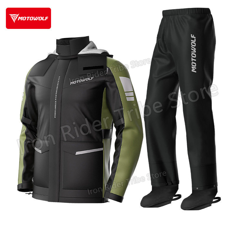 Motowolf Waterproof Reflective - Cycling Commuter Rain Jacket recension och pris