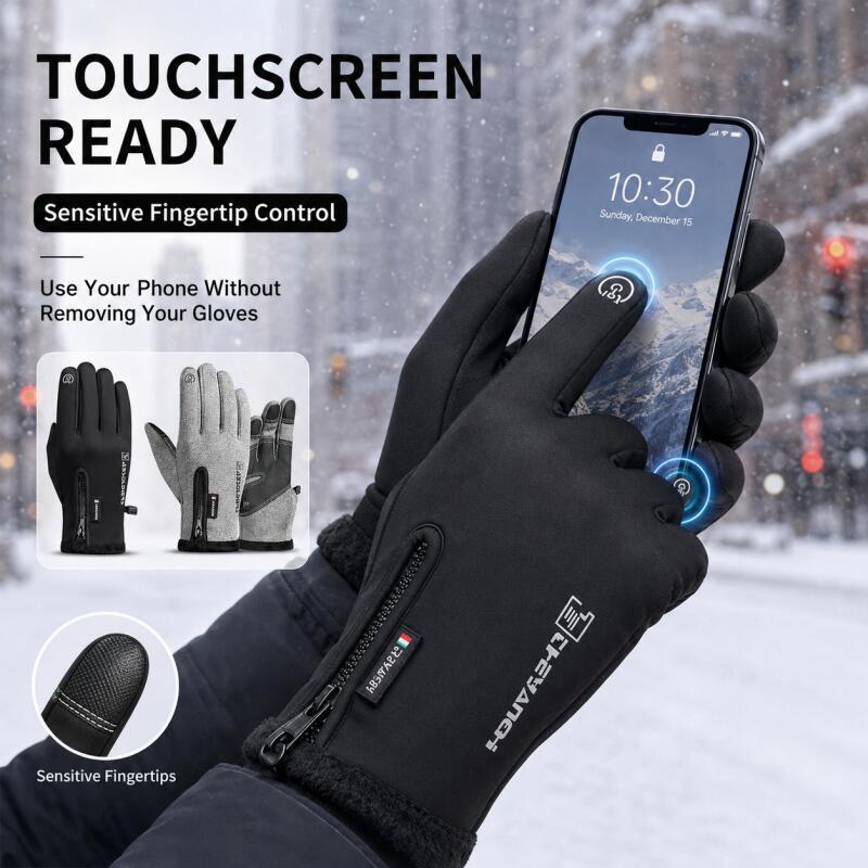 Winter Warm Touchscreen Gloves - Winter Cycling Commute recension och pris