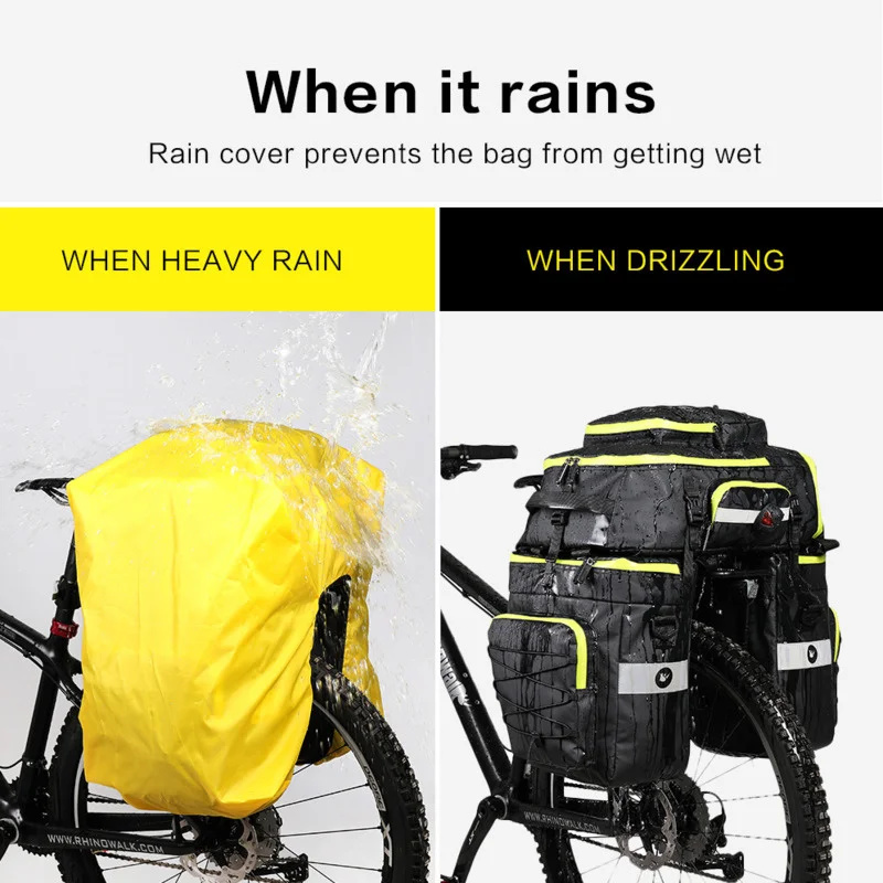 60L 3 In 1 Mountain Road Bicyc - Panniers Waterproof Rear recension och pris