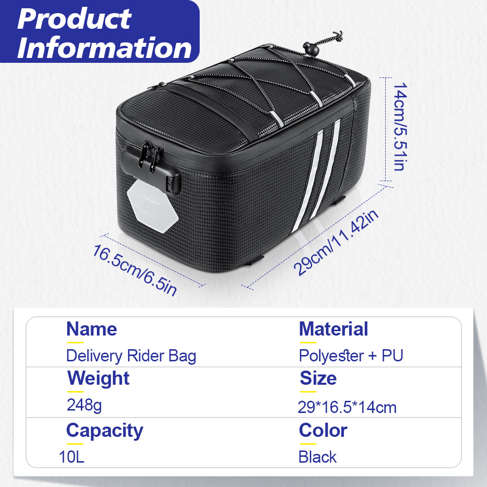 Password Lock Bicycle Rear Sea - Panniers Waterproof Rear recension och pris