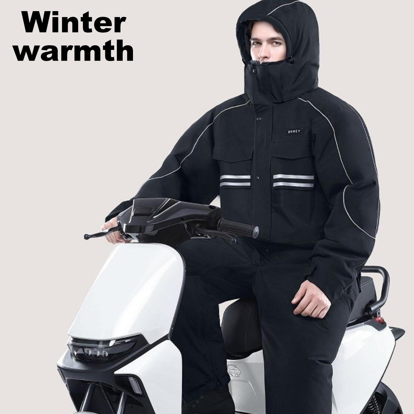 Motorcycle Winter Jacket 4-Poc - Winter Cycling Commute recension och pris