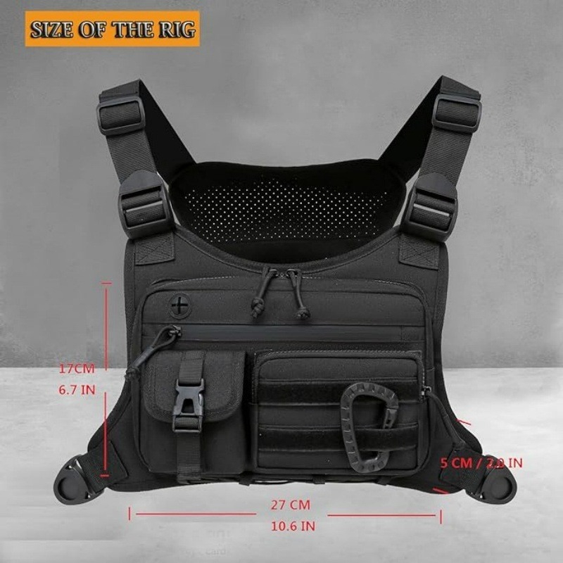 Tactical Chest Bag Men's Vest  - Cycling Commuter Backpack Waterproof recension och pris