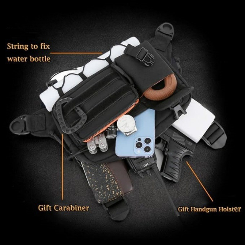 Tactical Chest Bag Men's Vest  - Cycling Commuter Backpack Waterproof recension och pris