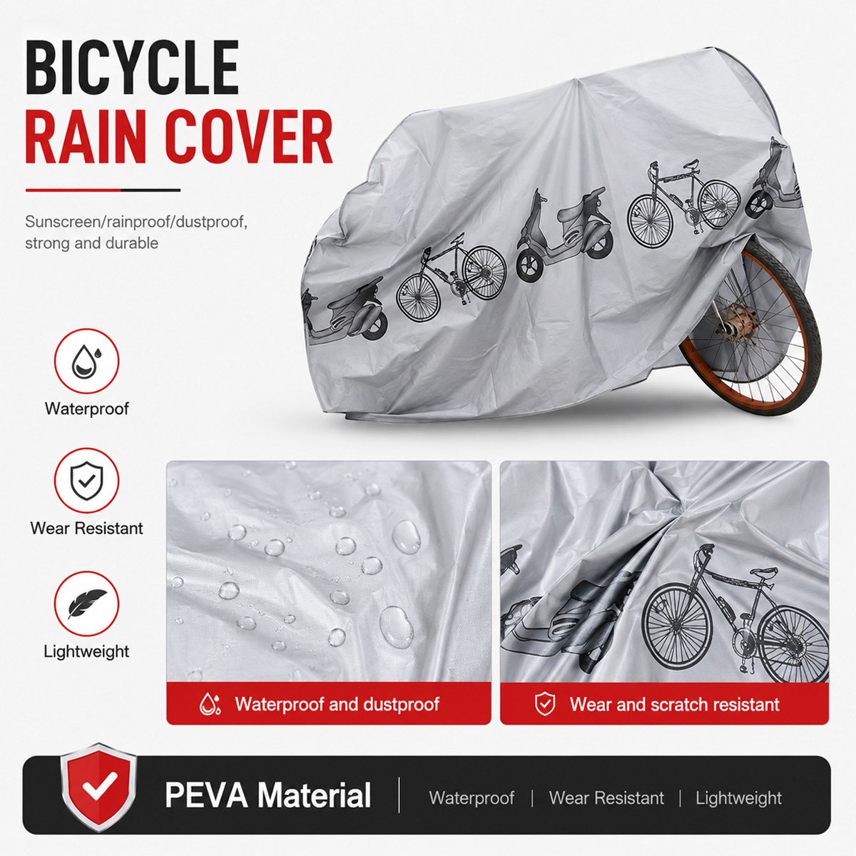 PINMOAP Universal Bicycle Rain - Cycling Commuter Backpack Waterproof recension och pris