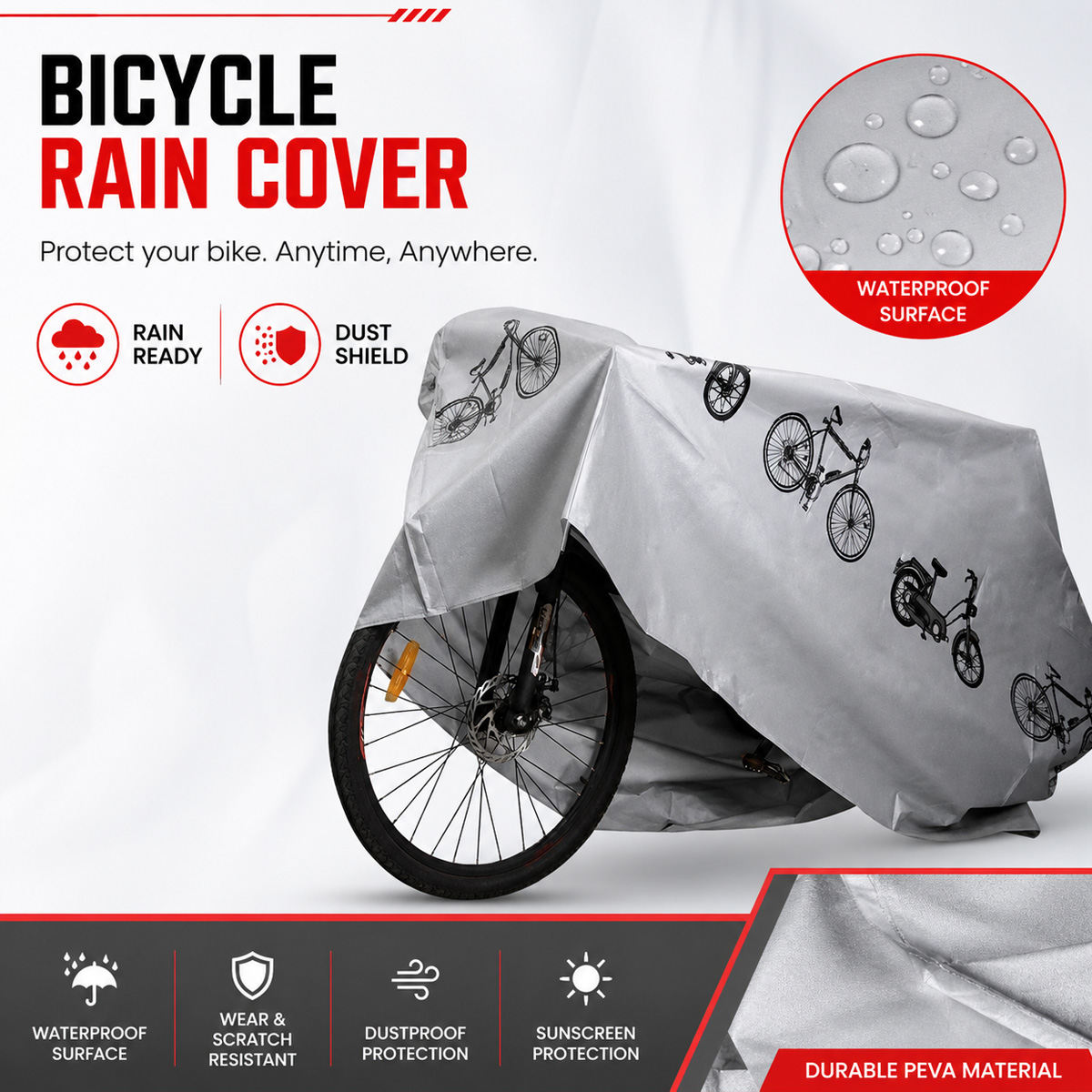 PINMOAP Universal Bicycle Rain - Cycling Commuter Backpack Waterproof recension och pris