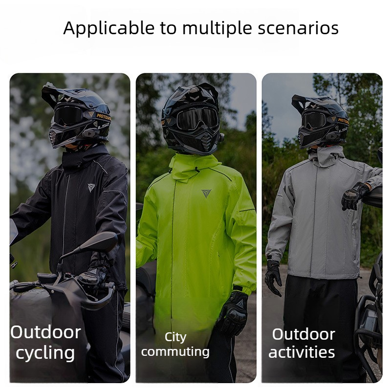 Motorcycle Rain Suit Waterproo - Cycling Rain Jacket Commute recension och pris