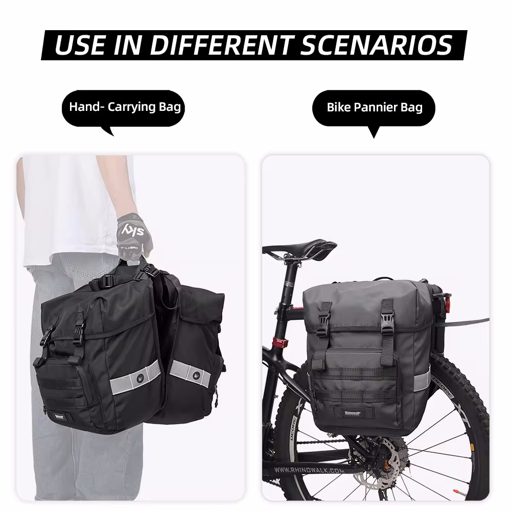 40L Bicycle Pannier Bag 2 in 1 - Panniers Waterproof Rear recension och pris