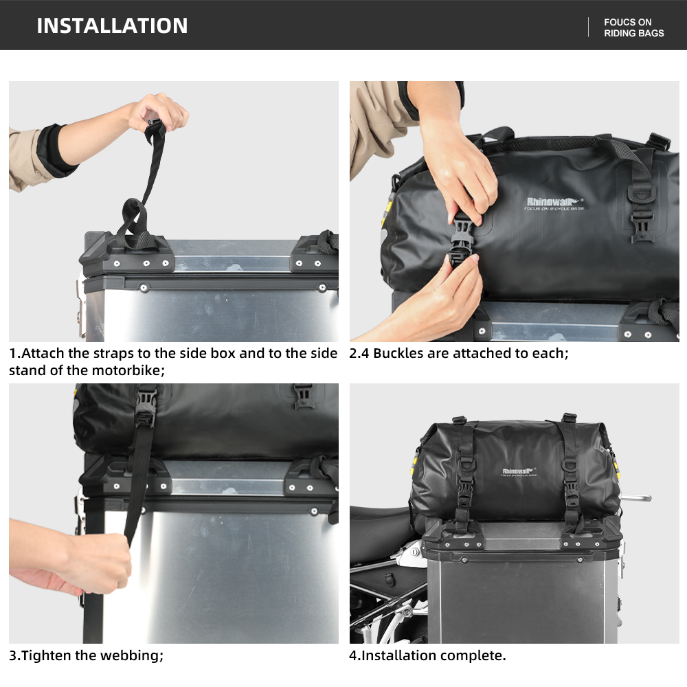 Rhinowalk Motor Side Box Top P - Panniers Waterproof Rear recension och pris