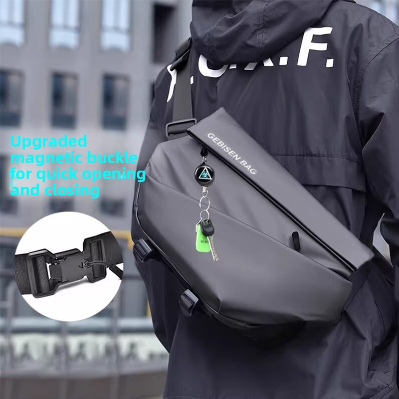 Magnetic Buckle Men Crossbody  - Cycling Commuter Bag recension och pris