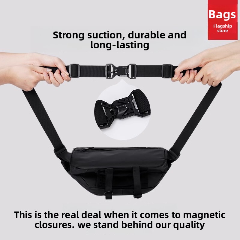 Magnetic Buckle Men Crossbody  - Cycling Commuter Bag recension och pris